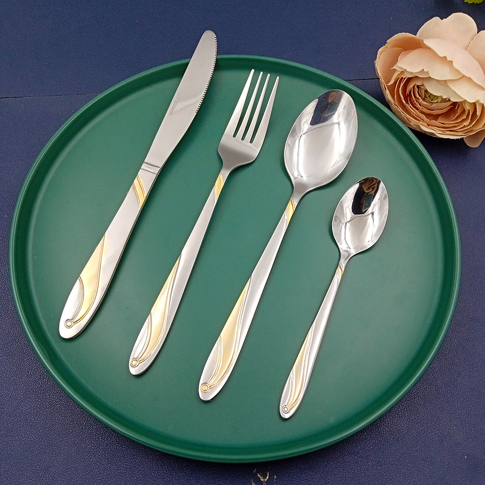 NEW DESIGN Cutlery set OF273 Plating Flatware Jieyang Airport