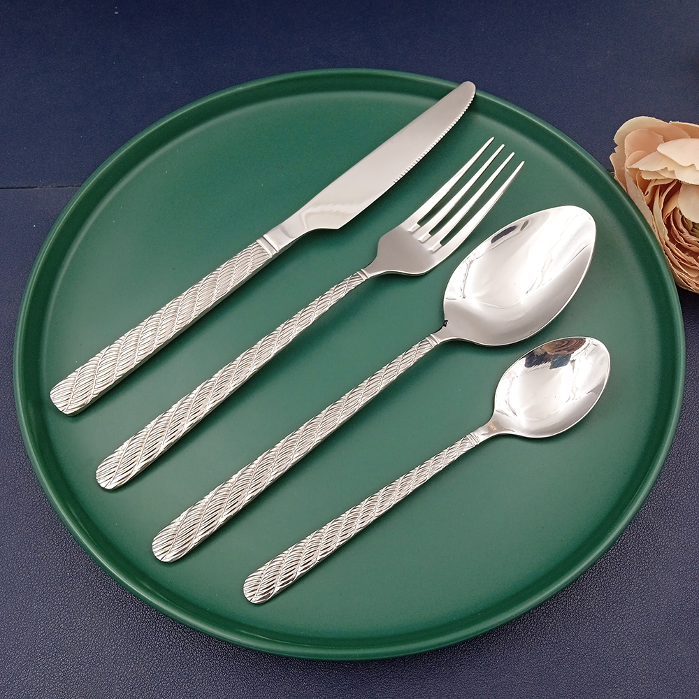 OF268 silver flatware set good quality Cutlery set Jieyang Airport